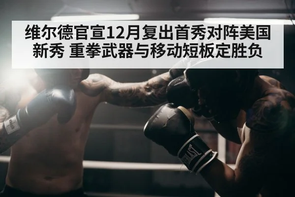 维尔德官宣12月复出首秀对阵美国新秀 重拳武器与移动短板定胜负